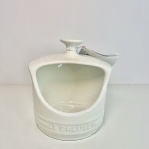 Le Creuset Stoneware Salt Keeper Crock 10 oz. White - NWT